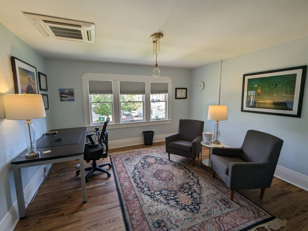 Office C, whole Suite C, interior client seating, Emotional & Relationship Health Counseling Associates Reno NV
