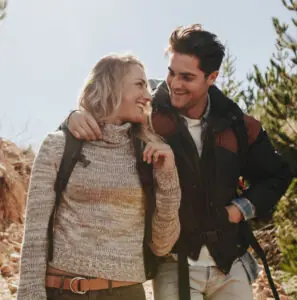 clients in EFT couples therapy in Reno, NV. outdoor hiking photo