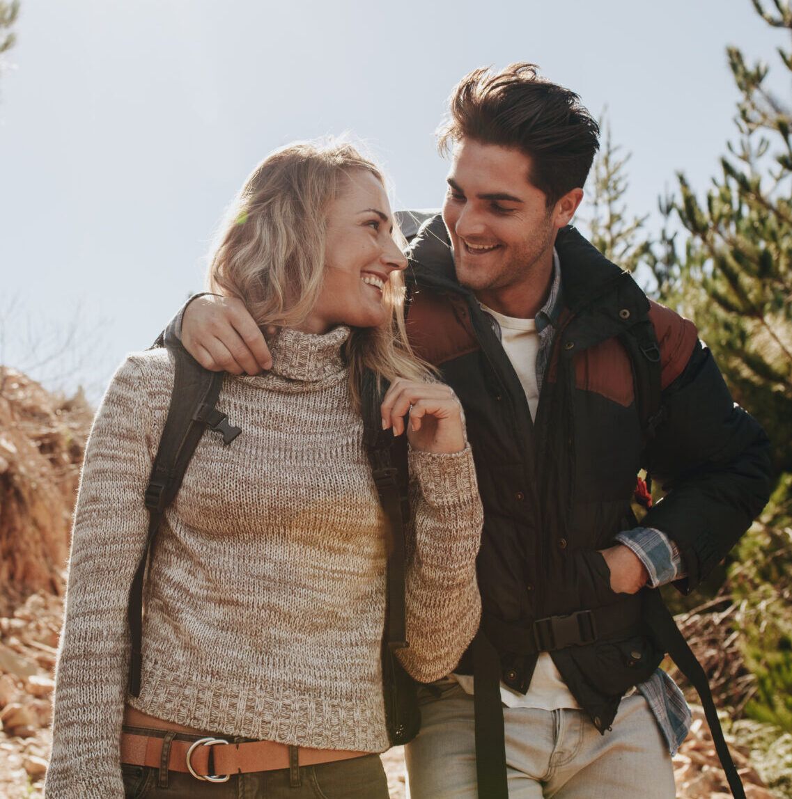 clients in EFT couples therapy in Reno, NV. outdoor hiking photo